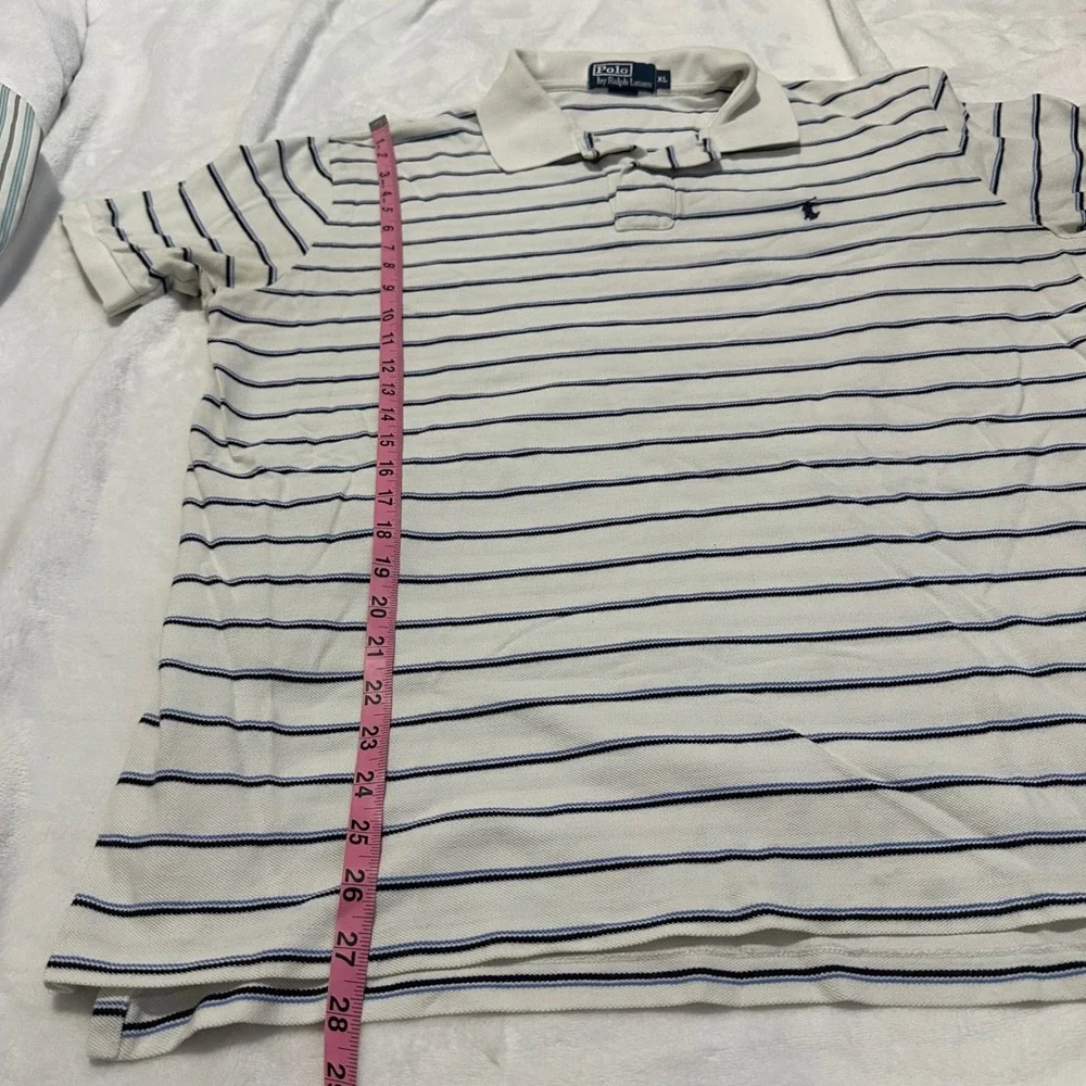 Polo Ralph Lauren polo Shirt Blue white Striped Size XL